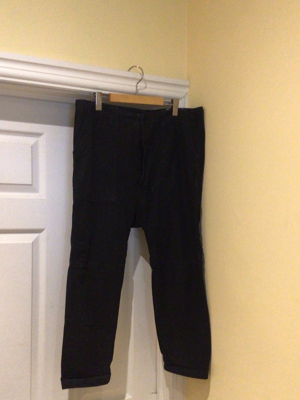 Citizens Of Humanity Low Crotch Stone Washed Black Chino